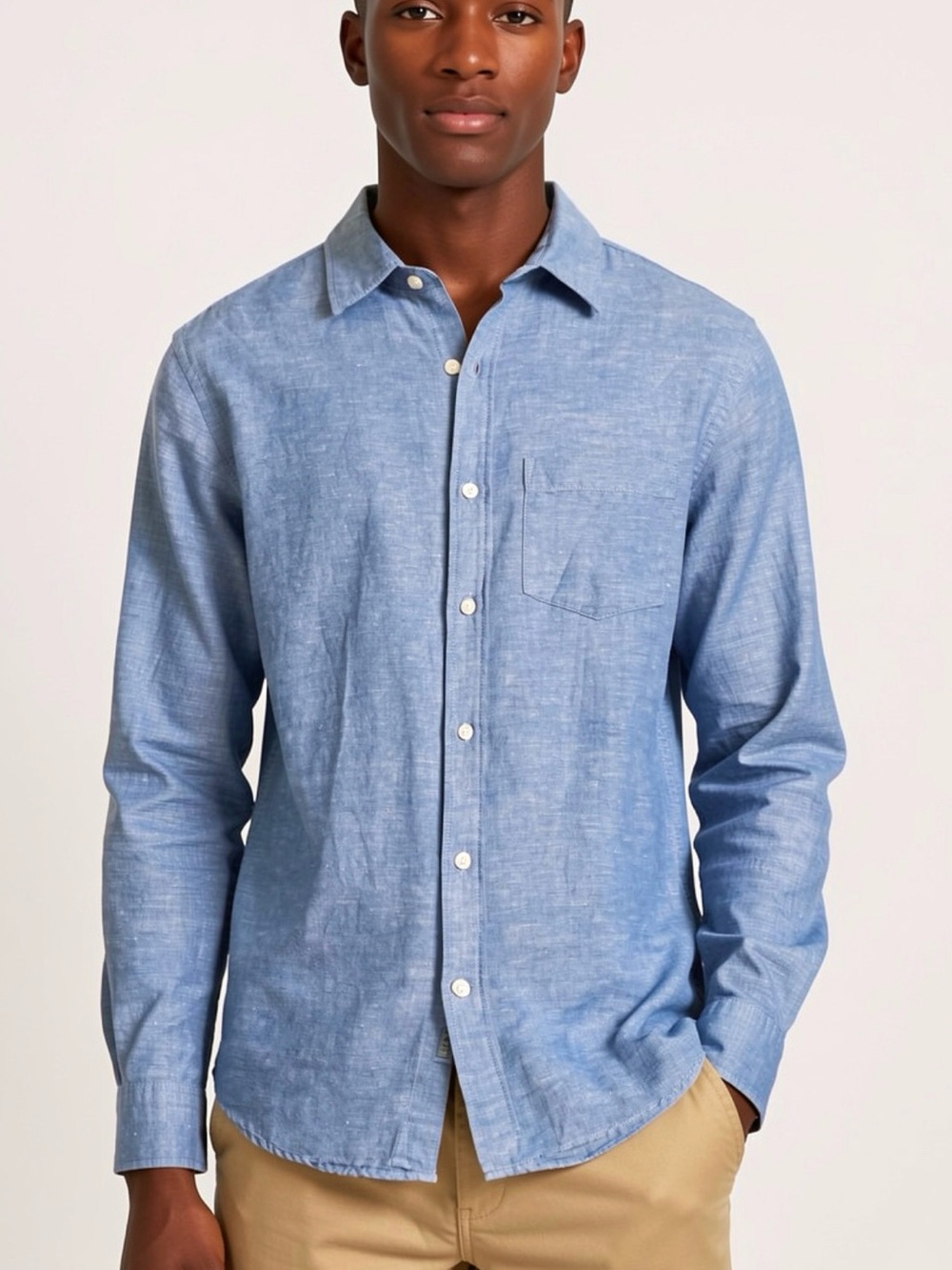 Old Navy Blue Button-Down Long Sleeve Shirt Size S